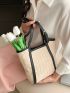 Mini Straw Bag Contrast Binding Vacation