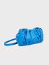 Chain Ruched Bag PU Blue