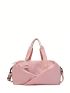 Baby Pink Duffel Bag Adjustable Strap With Wet Dry Pocket & Shoes Compartment For Travel & Gym