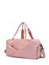 Baby Pink Duffel Bag Adjustable Strap With Wet Dry Pocket & Shoes Compartment For Travel & Gym