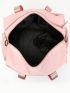 Baby Pink Duffel Bag Adjustable Strap With Wet Dry Pocket & Shoes Compartment For Travel & Gym