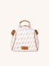 Letter Graphic Dome Bag Small Top Handle