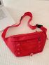 Large Capacity Waist Bag Drawstring Design