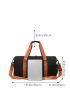 Letter Detail Travel Bag Double Handle