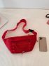 Large Capacity Waist Bag Drawstring Design