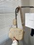 Khaki Straw Bag With Coin Purse