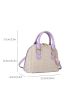 Two Tone Straw Bag Double Handle With Zipper Vacation