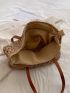 Oversized Straw Bag Double Handle With Zipper Vacation