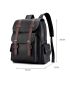 Large Laptop Backpack Pu Backpack Male Teenagers Boys Brown School Camping Bag