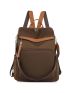 Tassel Decor Classic Backpack Pocket Front