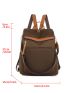 Tassel Decor Classic Backpack Pocket Front