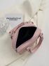 Mini Dome Bag Litchi Embossed PU Pink