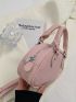 Mini Dome Bag Litchi Embossed PU Pink