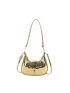 Snakeskin Embossed Hobo Bag Twist Lock Metallic PU Funky