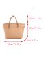 Minimalist Straw Bag Double Handle Vacation