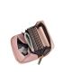 Letter Graphic Card Holder Zipper Pink