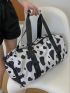 Cow Print Travel Bag Waterproof Medium