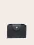 Minimalist Card Holder Snap Button Black