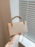 Mini Square Bag Minimalist Knot Decor