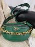 Crocodile Embossed Fanny Pack Medium Green