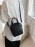 Mini Square Bag Solid Color Double Handle