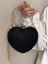 Luxury Handbag Clutch Purse Hot Sale Heart Shape Chain Women Ladies Evening Bag