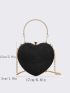 Luxury Handbag Clutch Purse Hot Sale Heart Shape Chain Women Ladies Evening Bag