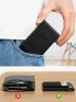 Solid Black Card Holder Aluminum Alloy RFID Anti-theft