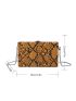 Mini Box Bag Snakeskin Print Chain Strap For Party