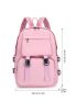 Simple And Versatile Campus Style Backpack, Solid Color, Large Capacity Schoolbag For Primary And Secondary School Students