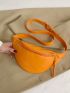 Medium Fanny Pack Orange Fashionable Adjustable Strap For Daily