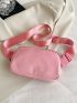 Mini Belt Bag Solid Pink For Sport