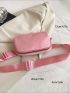 Mini Belt Bag Solid Pink For Sport