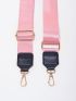 Buckle Decor Bag Strap Fashion Pink