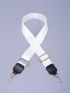 Buckle Decor Bag Strap Fashion White