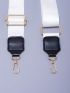 Buckle Decor Bag Strap Fashion White