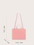 Minimalist Top Handle Bag Pink