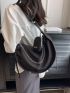 Chain Decor Hobo Bag With Coin Purse Solid