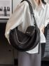 Chain Decor Hobo Bag With Coin Purse Solid