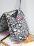 Medium Hobo Bag Zebra Striped Pattern