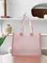 Large Clear Beach Bag PVC Pink