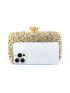 Mini Box Bag Glitter Rhinestone Decor Glamorous