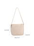 Letter Embossed Square Bag Minimalist Pu