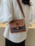 New Mini Contrast Embroidered Buckle Fashion Women's Shoulder Bag