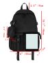 Minimalist Laptop Backpack Release Buckle Decor With Coin Purse