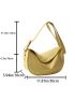 Textured Flap Hobo Bag Minimalist