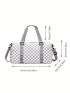 Two Tone Travel Bag Plaid Pattern