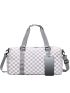 Two Tone Travel Bag Plaid Pattern