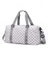 Two Tone Travel Bag Plaid Pattern