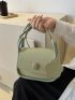 New Mini Contrast Button Irregular Flap Small Fresh Women's Shoulder Bag